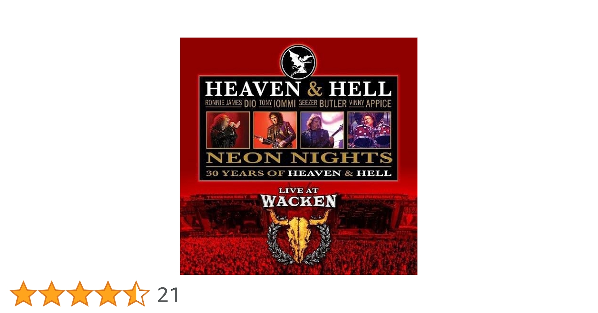 DVD＋CD！ヘヴン・アンド・ヘル /ネオン・ナイツ～ライヴ・アット・ヴァッケン Neon Nights - 30 Years of Heaven & Hell - Live At Wacken